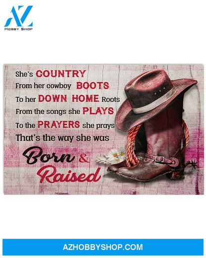 Country Girl She's Country Canvas Prints, Wall Decor Visual Art