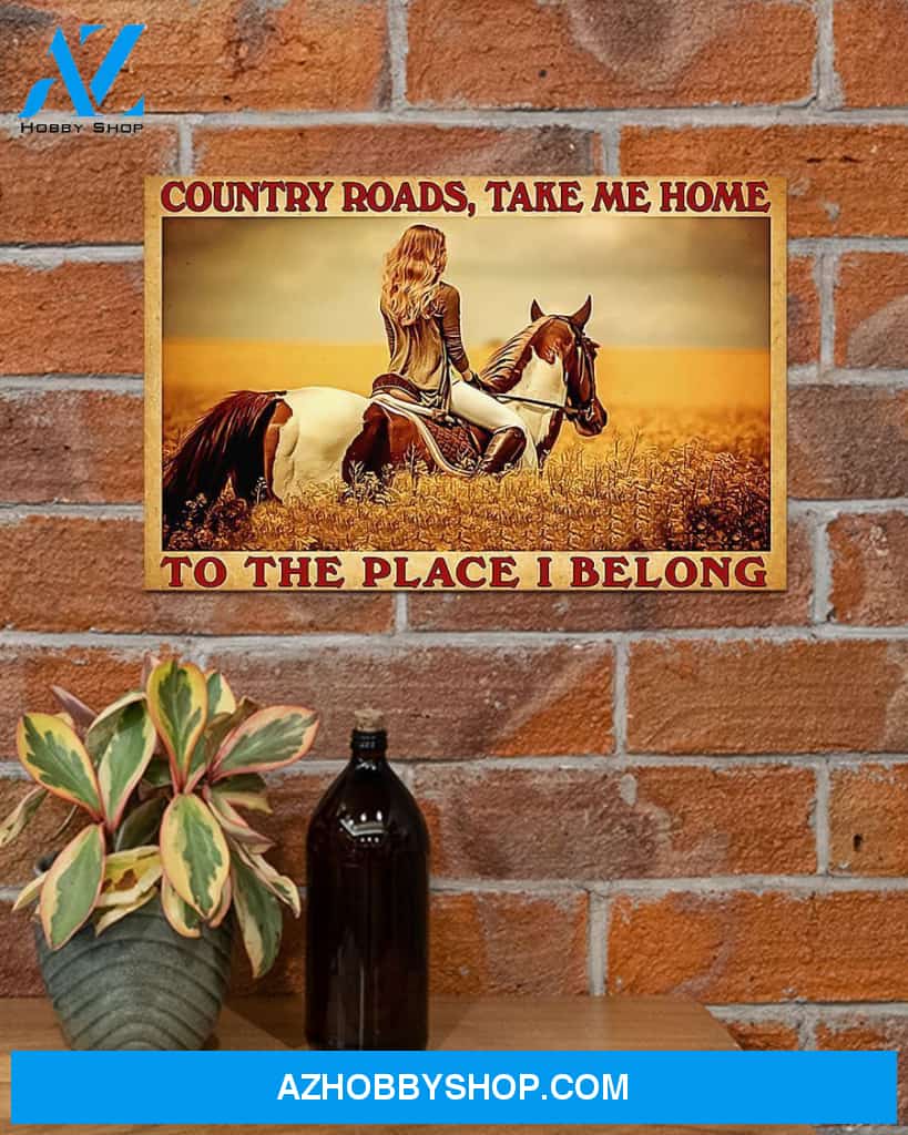 Country Girl The Place I Belong Canvas Prints, Wall Decor Visual Art