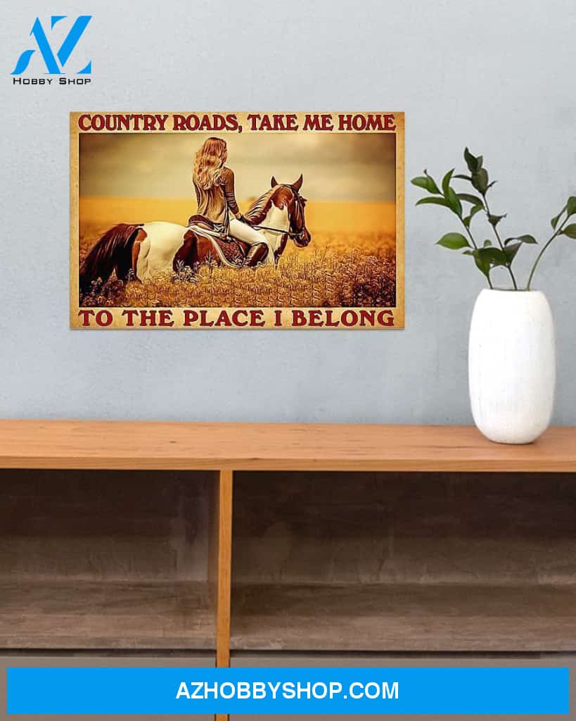 Country Girl The Place I Belong Canvas Prints, Wall Decor Visual Art