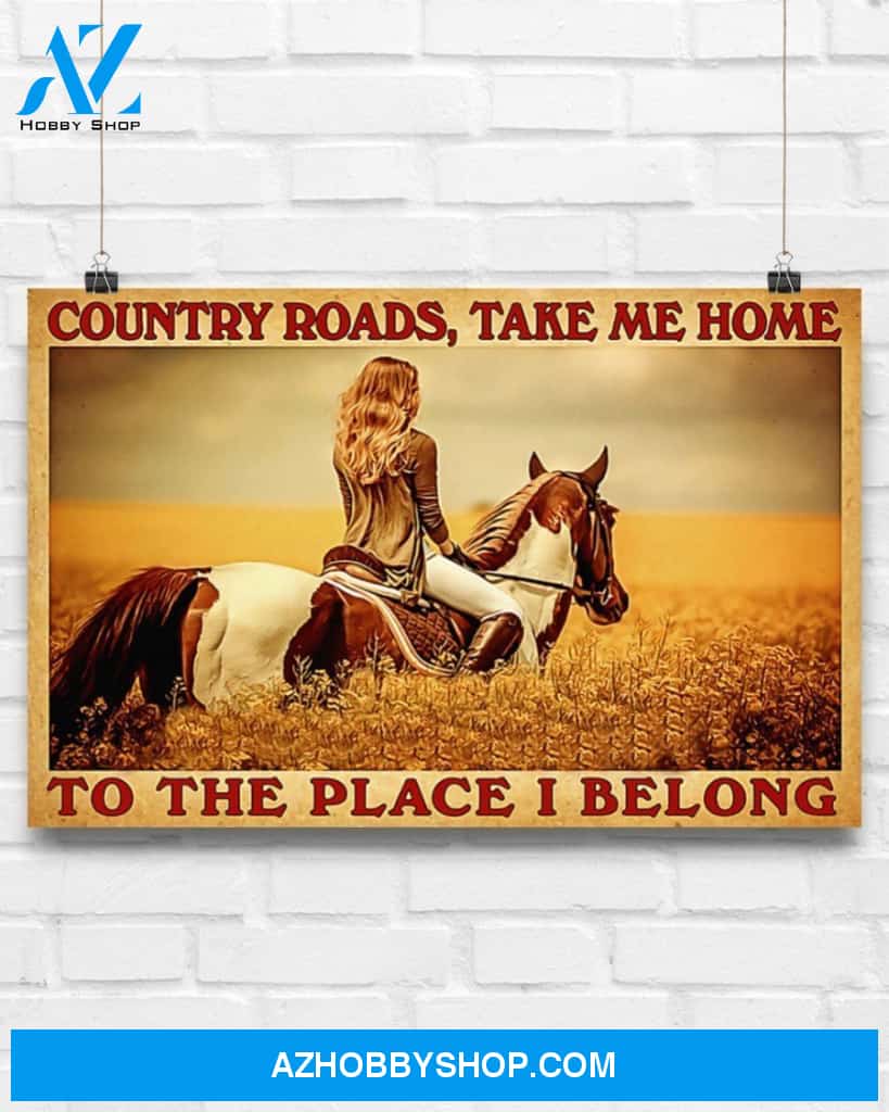 Country Girl The Place I Belong Canvas Prints, Wall Decor Visual Art