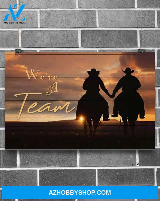 Country Girl We're A Team Canvas Prints, Wall Decor Visual Art