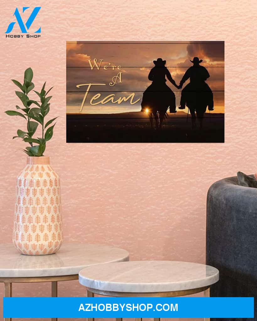 Country Girl We're A Team Canvas Prints, Wall Decor Visual Art