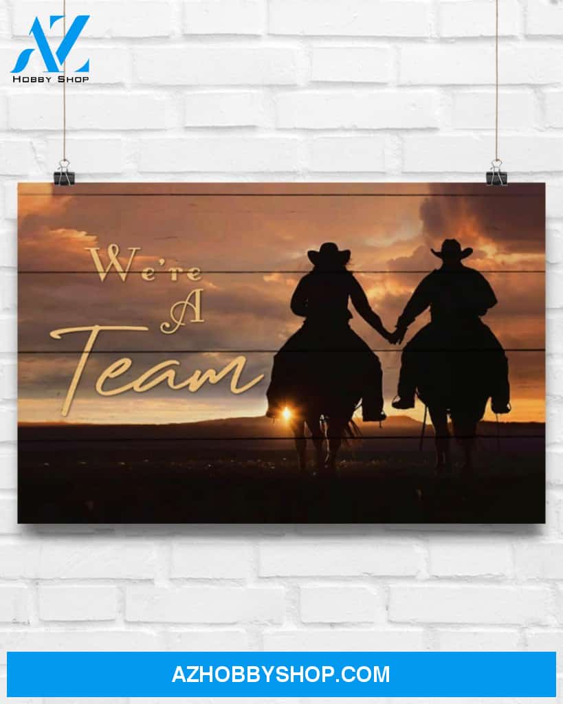 Country Girl We're A Team Canvas Prints, Wall Decor Visual Art