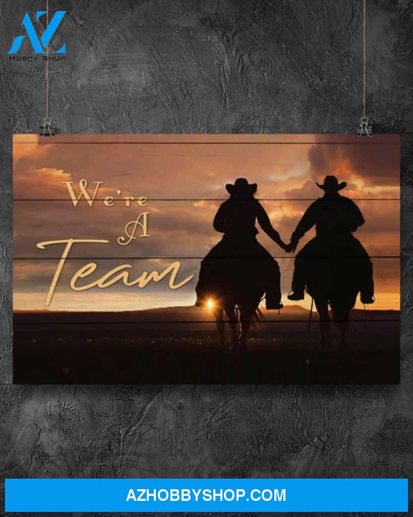 Country Girl We're A Team Canvas Prints, Wall Decor Visual Art