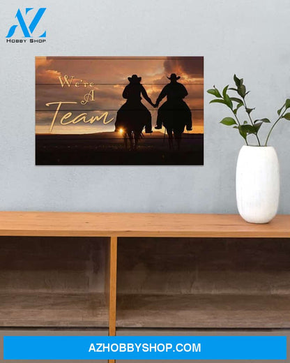 Country Girl We're A Team Canvas Prints, Wall Decor Visual Art