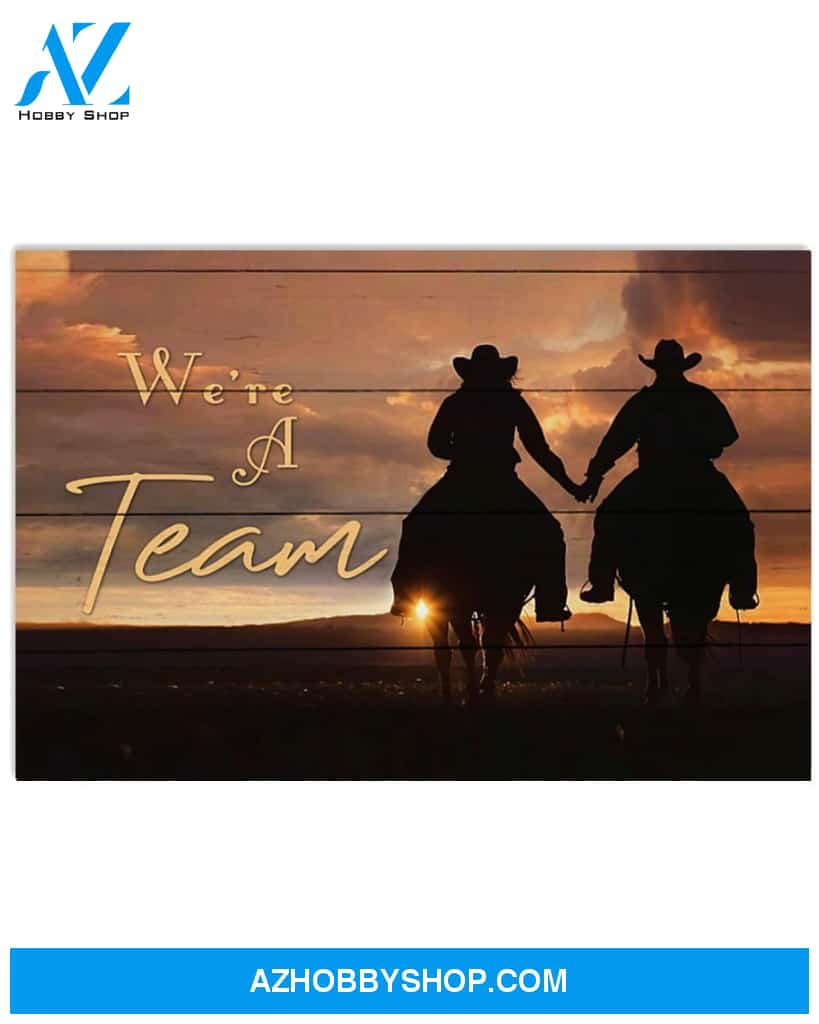 Country Girl We're A Team Canvas Prints, Wall Decor Visual Art