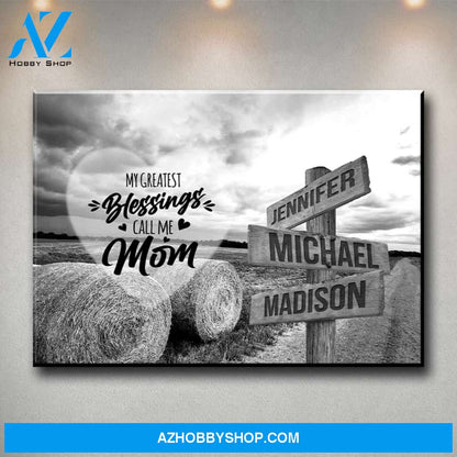 Country Road - Call Me Mom Multi-Names Premium Canvas