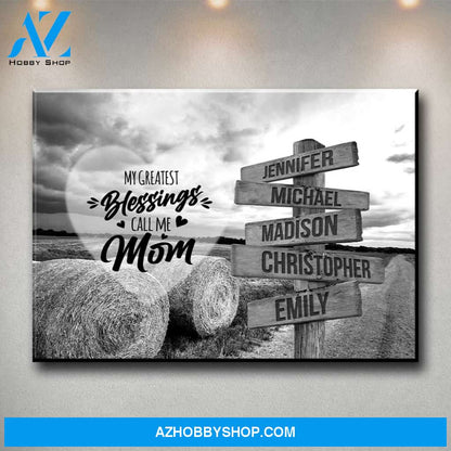 Country Road - Call Me Mom Multi-Names Premium Canvas