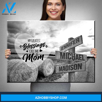 Country Road - Call Me Mom Multi-Names Premium Canvas