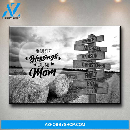 Country Road - Call Me Mom Multi-Names Premium Canvas