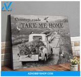 Country Road Hummingbird B&W Wall Art Canvas, Wall Decor Visual Art