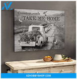 Country Road Hummingbird B&W Wall Art Canvas, Wall Decor Visual Art