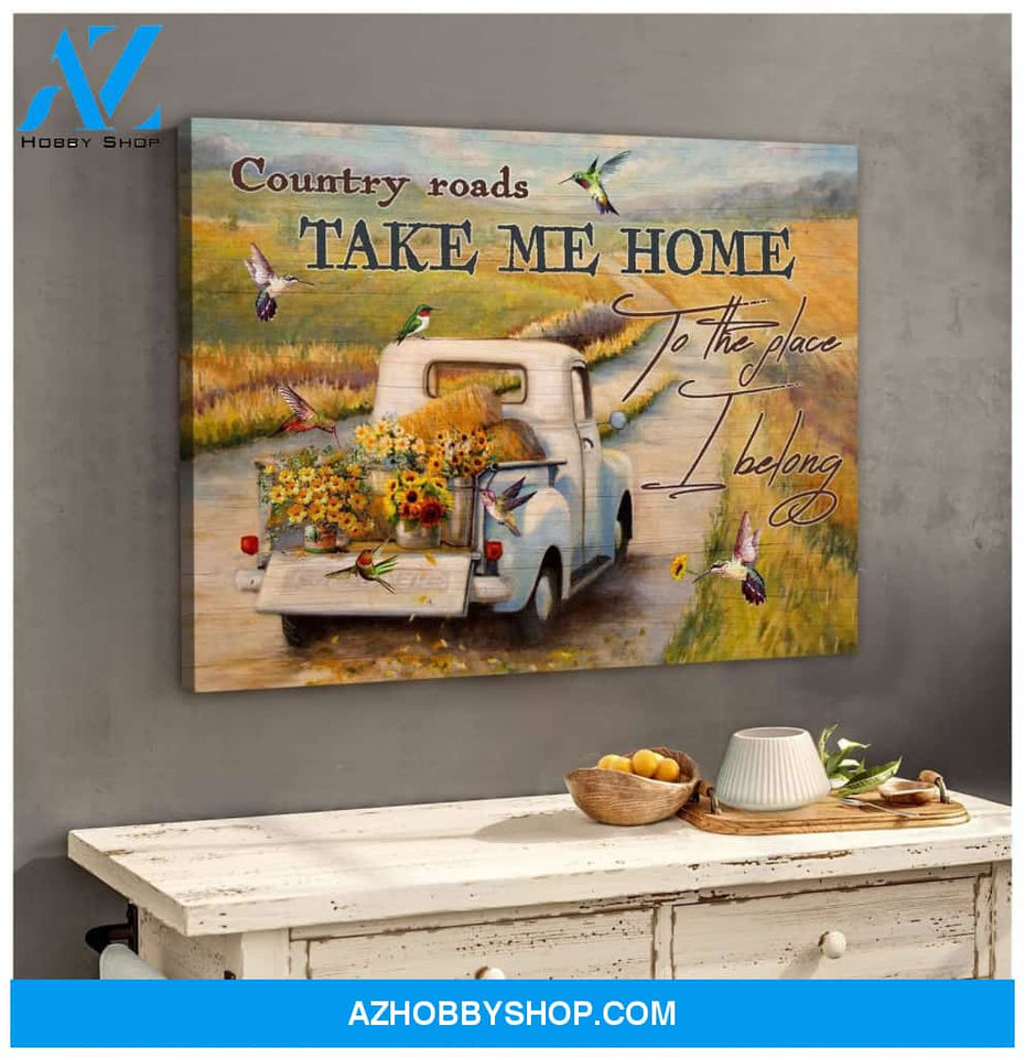 Country Road Hummingbird Wall Art Canvas