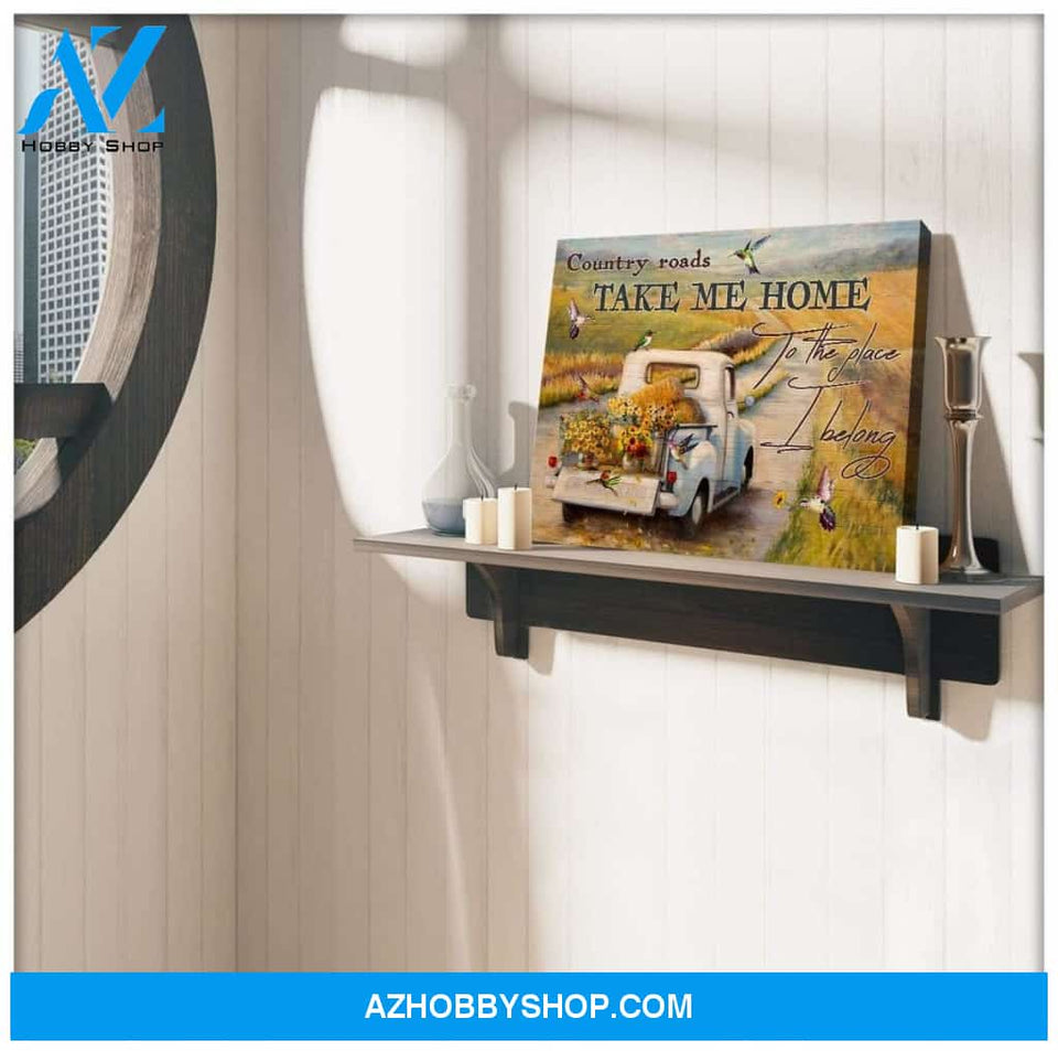 Country Road Hummingbird Wall Art Canvas