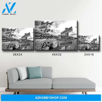 Country Road Saying 3 Multi-Names Premium Canvas