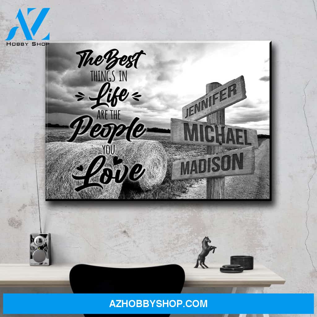 Country Road Saying 3 Multi-Names Premium Canvas