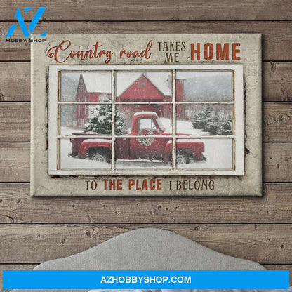 Country Road Takes Me Home - Premium Matte Canvas