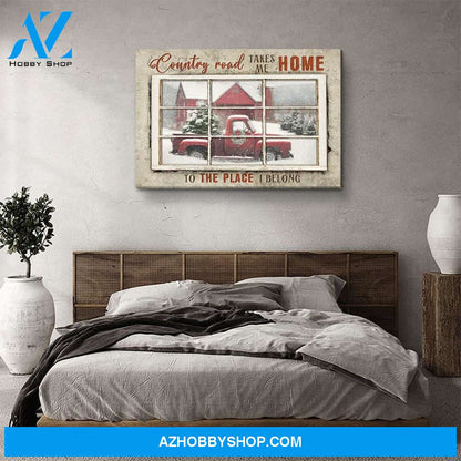Country Road Takes Me Home - Premium Matte Canvas