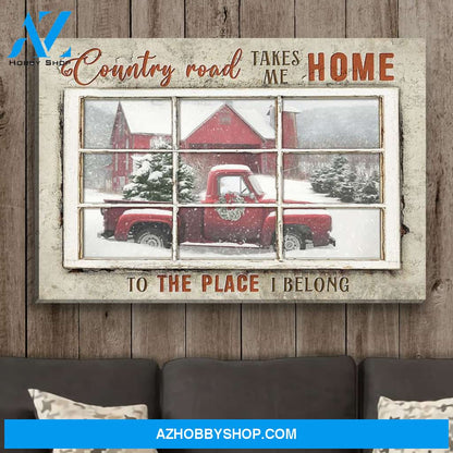 Country Road Takes Me Home - Premium Matte Canvas