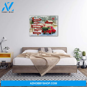 Personalized Canvas Country Roads Cardinal Wall Art Christmas Wall Art Canvas Wall Art