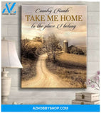 Country Roads Farmer Wall Art Canvas