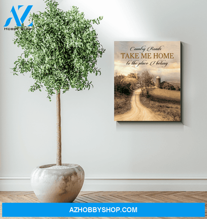 Country Roads Farmer Wall Art Canvas