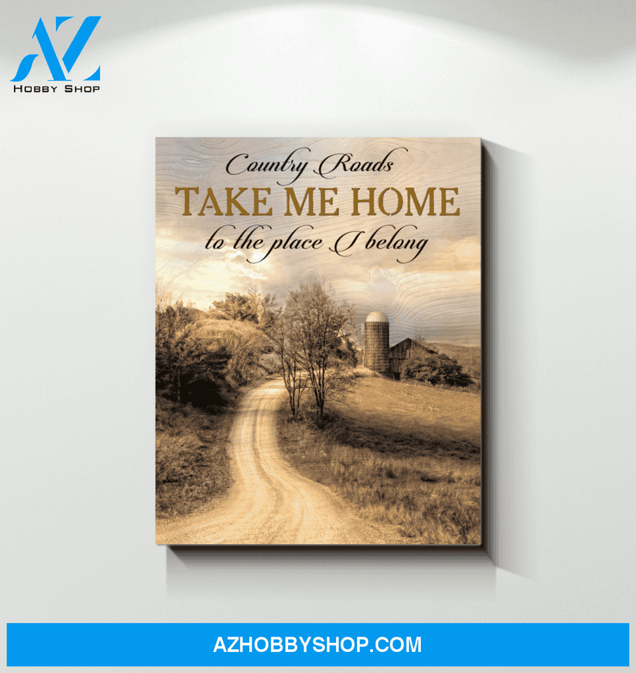 Country Roads Farmer Wall Art Canvas