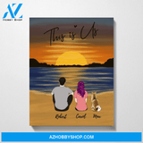 Couple At Sunset Beach Customized Premium Canvas