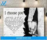 Couple Canvas Wedding Canvas Full Size Canvas Wall Art I Choose You To Do Life With Hand In Hand