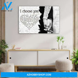 Couple Canvas Wedding Canvas Full Size Canvas Wall Art I Choose You To Do Life With Hand In Hand