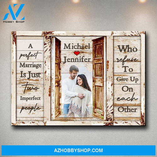 Couple Doors Saying 13 Premium Canvas
