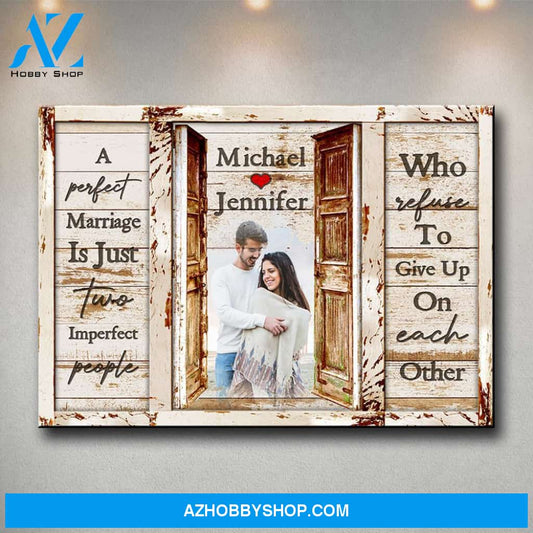 Couple Doors Saying 13 Premium Canvas
