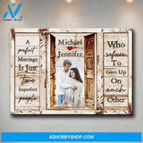 Couple Doors Saying 13 Premium Canvas