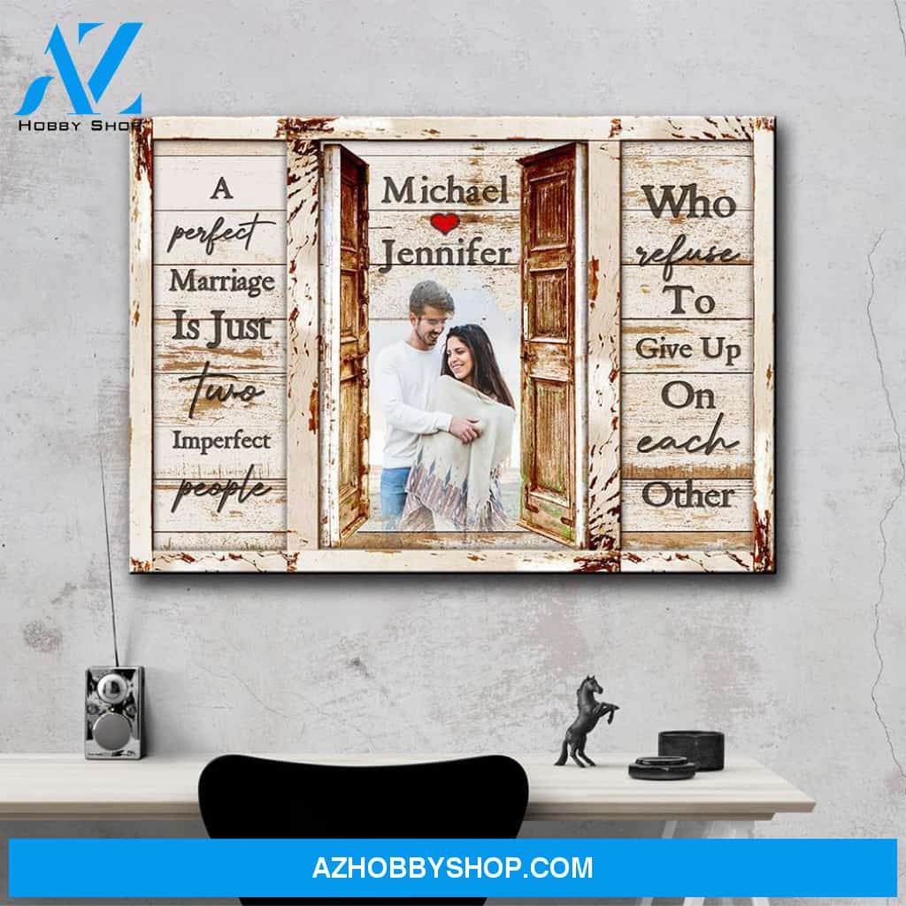 Couple Doors Saying 13 Premium Canvas