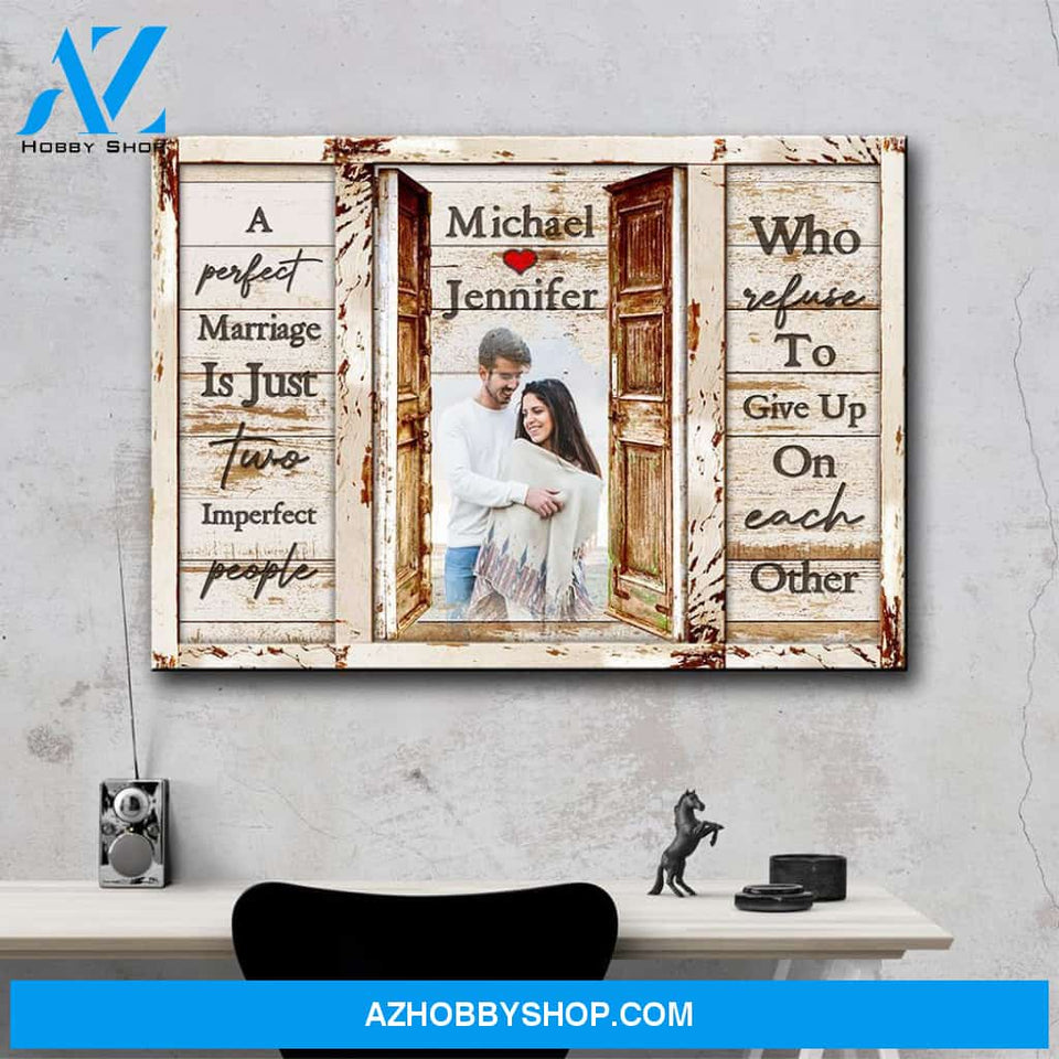 Couple Doors Saying 13 Premium Canvas