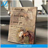 Couple Horses I Choose You Canvas Wall Art Decor
