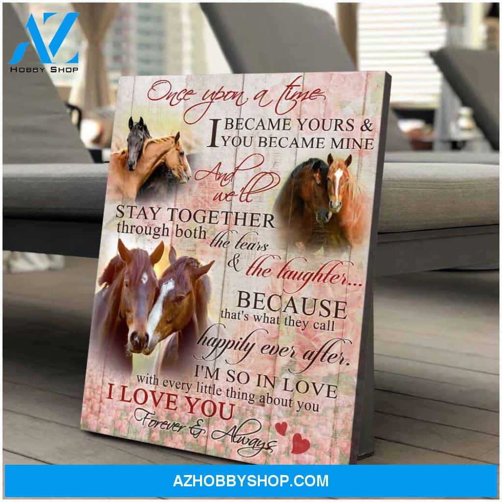 Couple Horses Once Upon Time Canvas Wall Art Decor