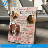 Couple Horses Once Upon Time Canvas Wall Art Decor