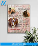 Couple Horses Once Upon Time Canvas Wall Art Decor