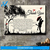 Couple hugging - Mountains crumble to the sea, there will still be you and me - Couple Landscape Canvas Prints - Wall Art