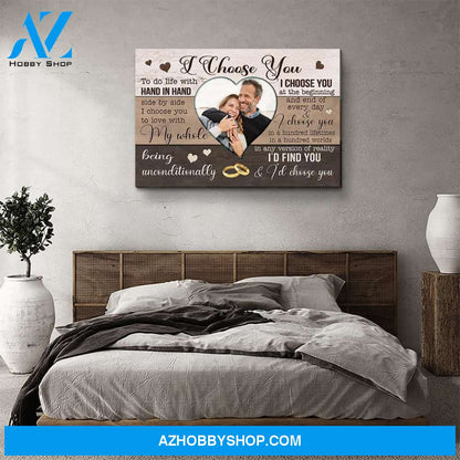 Couple - I Choose You - Personalized Custom Photo Canvas