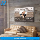 Couple - I Choose You - Personalized Custom Photo Canvas