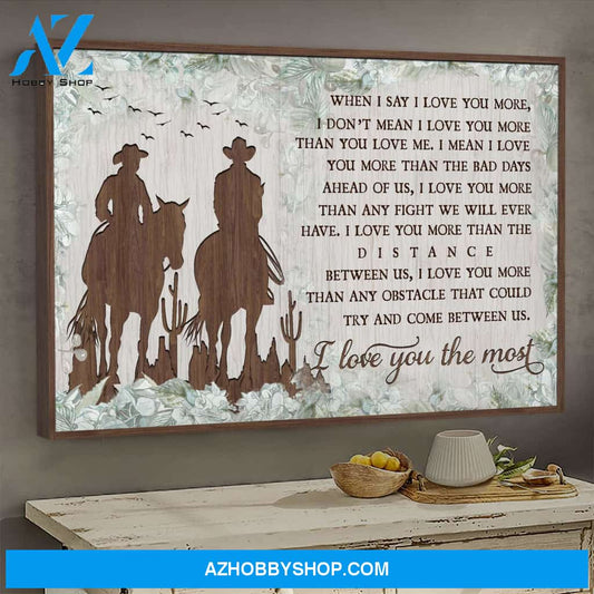 Couple - I love you more than anything - Landscape Canvas Prints - Wall Art