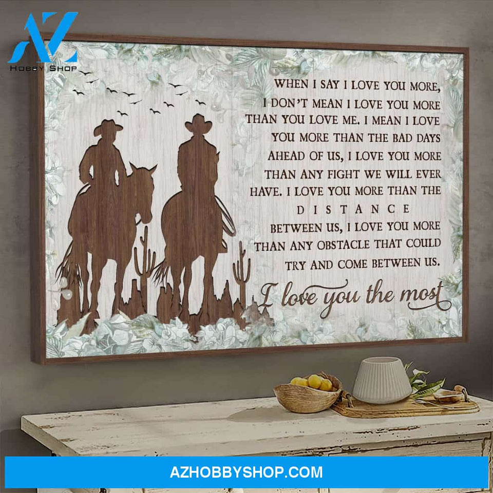 Couple - I love you more than anything - Landscape Canvas Prints - Wall Art