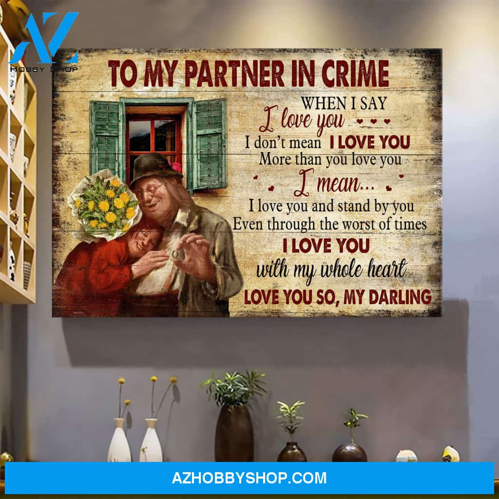 Couple - I love you with my whole heart - Landscape Canvas Prints - Wall Art