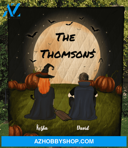 Couple, Man & Woman, Husband & Wife, Halloween Quilt Blanket