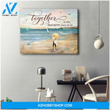 Couple On Beach Canvas Wall Art, Wall Decor Visual Art