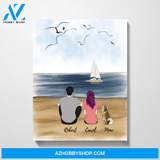 Couple On The Beach Customized Premium Canvas