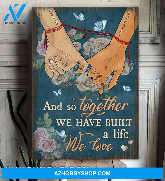 Couple - Red string of fate - And so together we have built a life we love - Landscape Canvas Prints, Wall Art