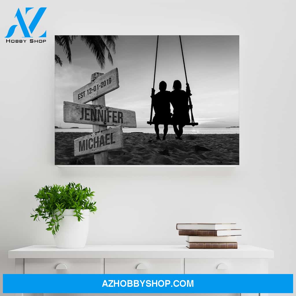 Couple Swing Names Premium Canvas